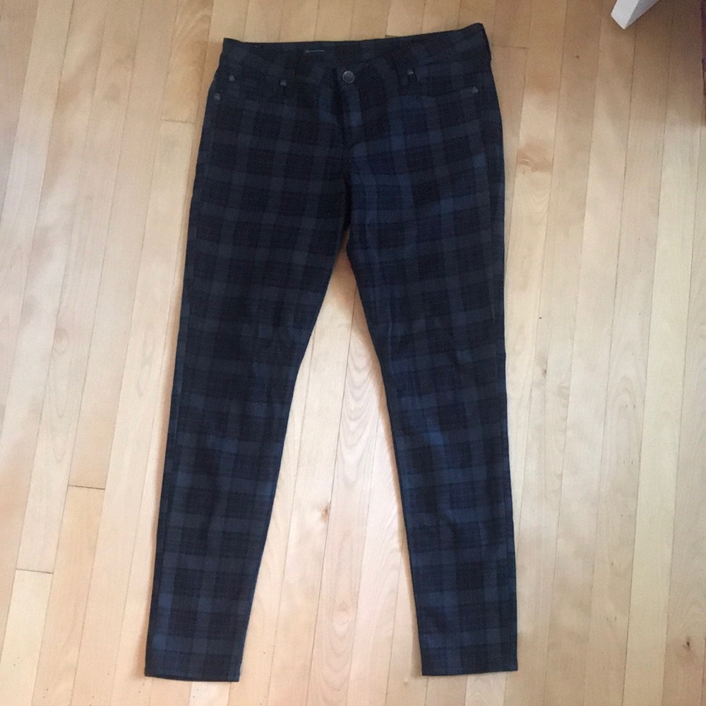 Kut Mia Skinny Plaid Pants